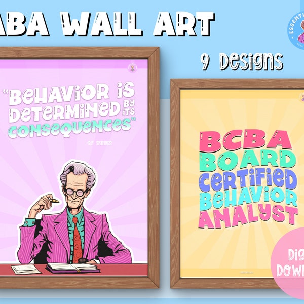 Applied Behavior Analysis Posters | ABA Wall Art | BCBA Wall Art