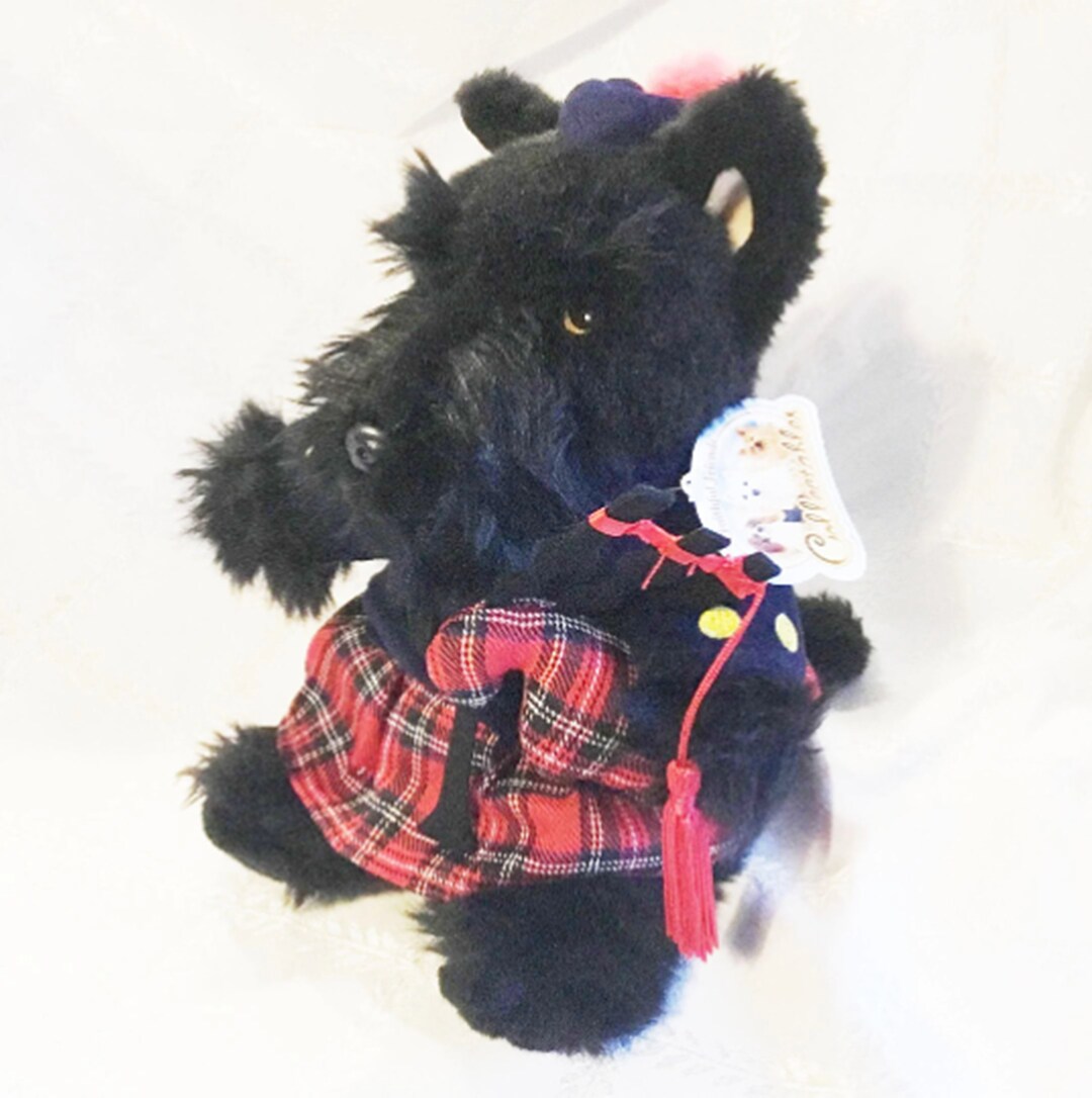 Hand Made Fun Plush Scottie Scotty Scottish Terrier With Bagpipes Plush