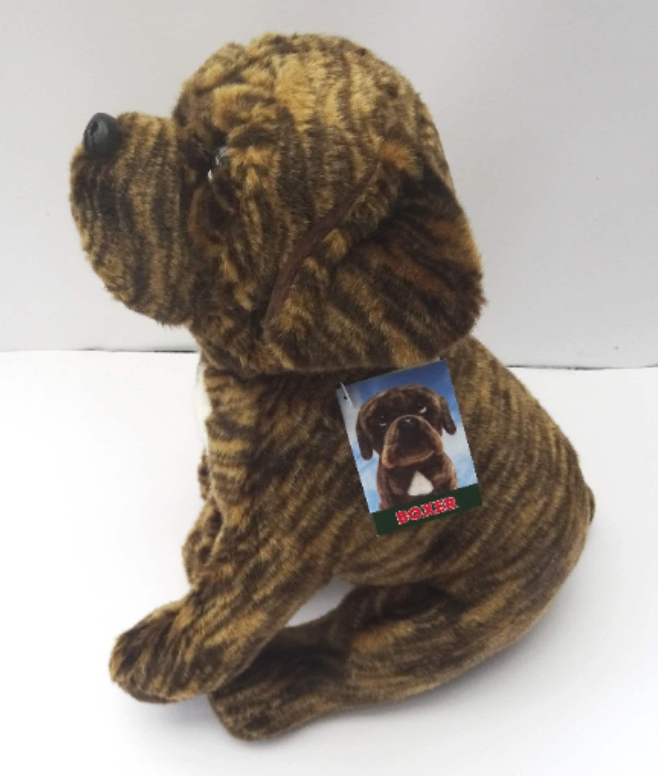 stuffed brindle boxer dog