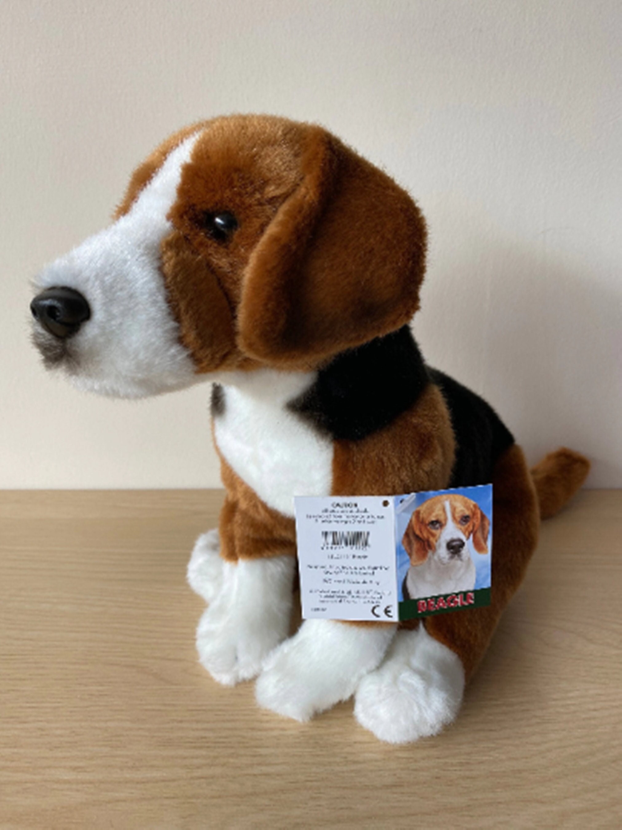 Hand Made Plush BEAGLE Realistic Plush Toy Dog Can Be Gift Wrapped and  Personalized With Engraved Tag 