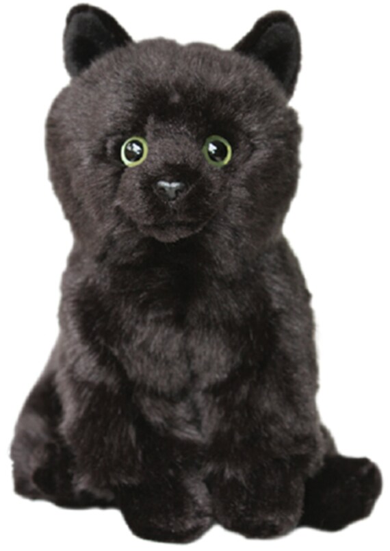 Hand Made Plush Black Cat Realistic Plush Toy Cat Can Be Etsy