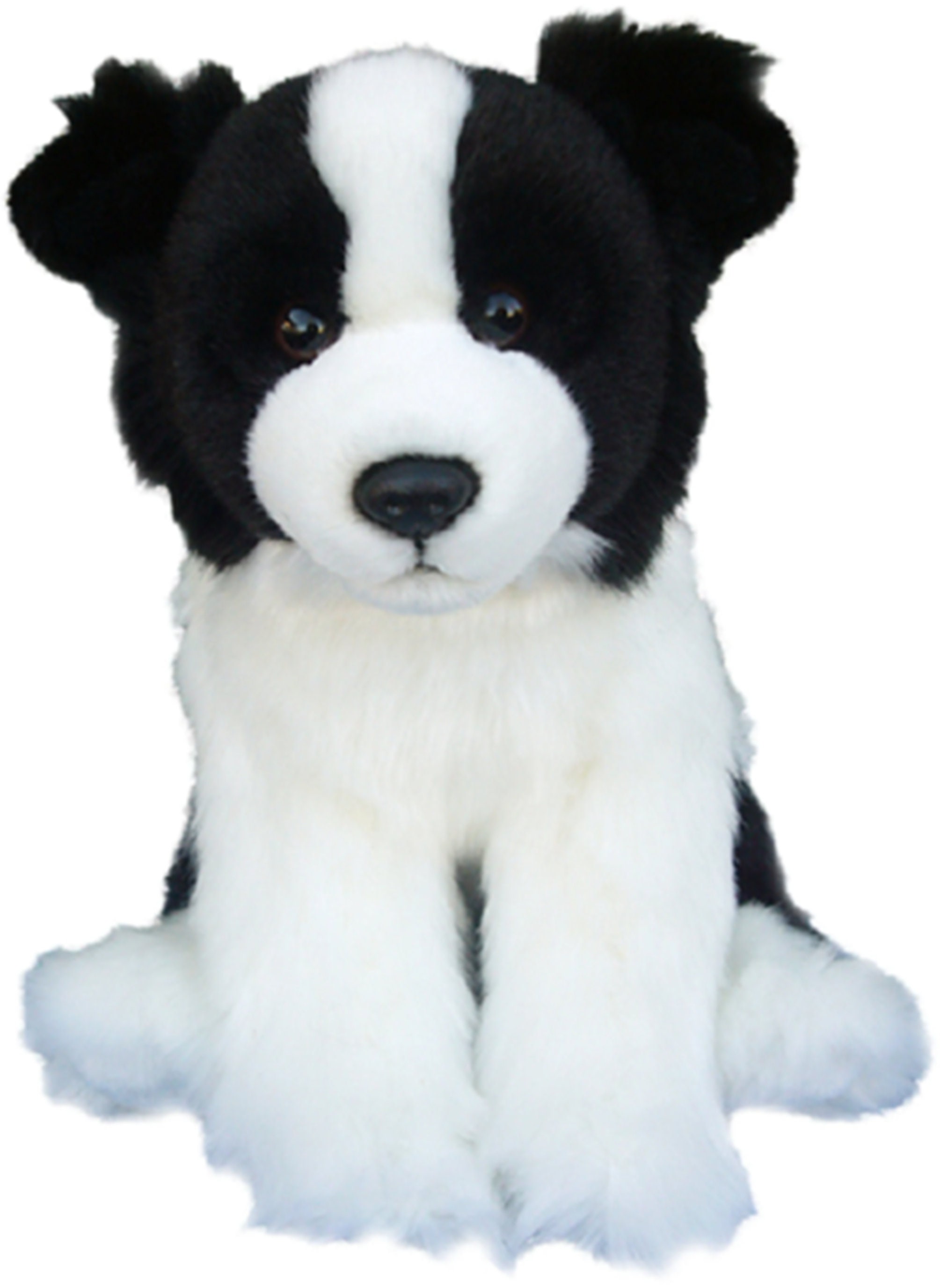 Hand Made Black and White Border Collie Realistic Plush Toy Dog Can Be Gift  Wrapped and Personalized With Engraved Tag Collie Dog Plushie 
