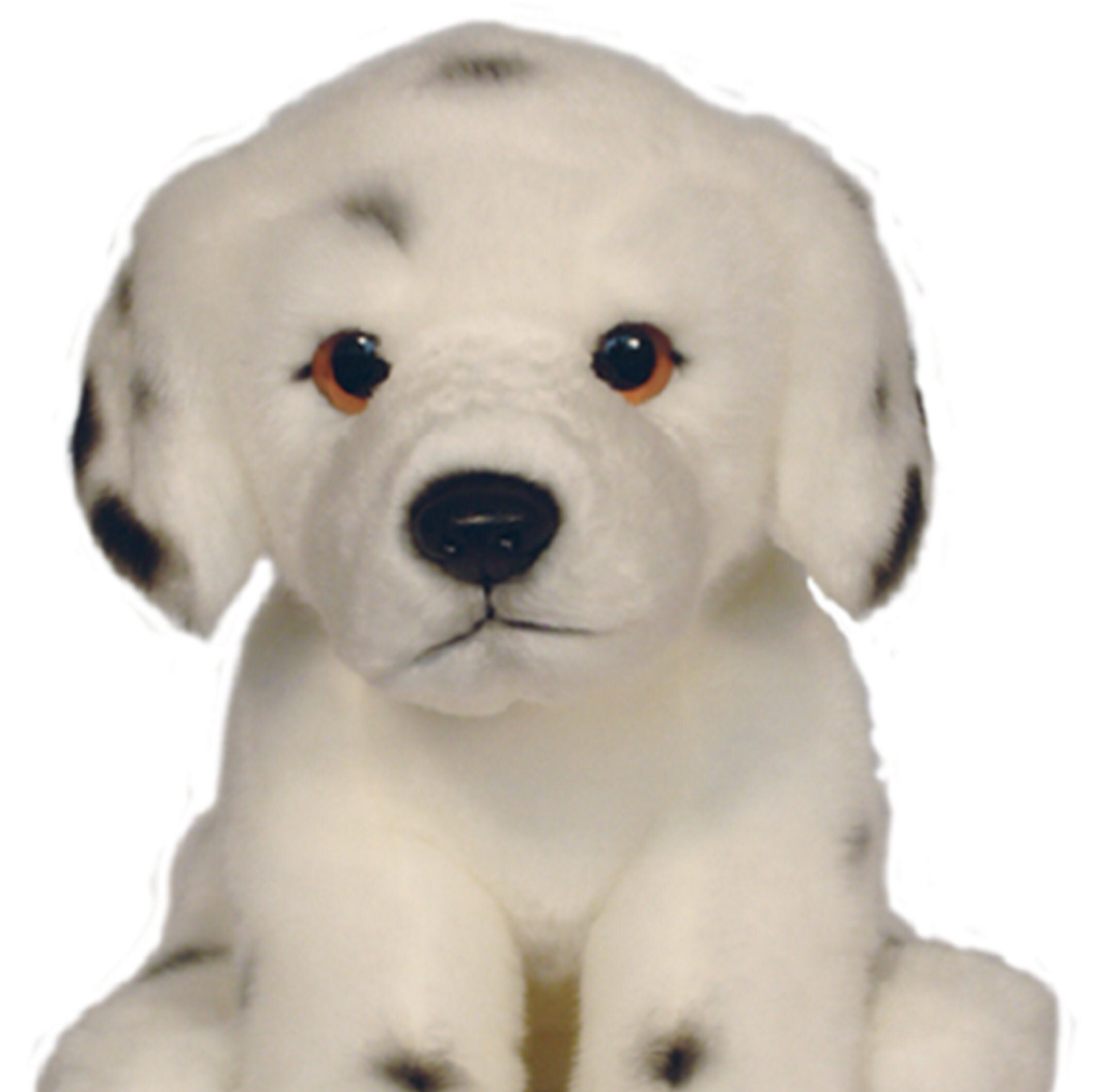 Peluche de chien Dalmatien, Domino, taille 50cm. Peluche de très grande  qualité, que du bohneur.