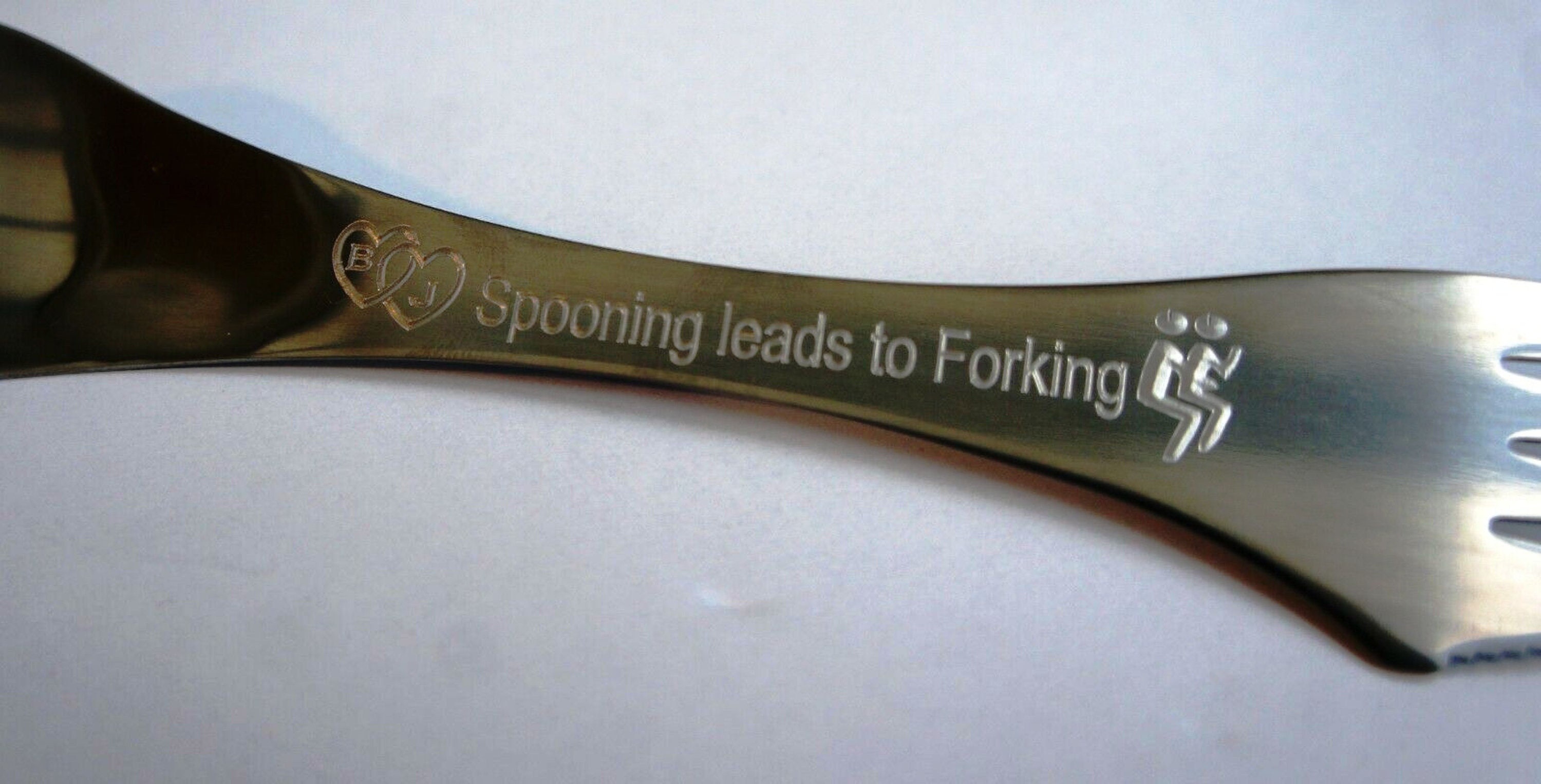 Funny Kitchen Utensil - Spooning Leads to Forking Spoon