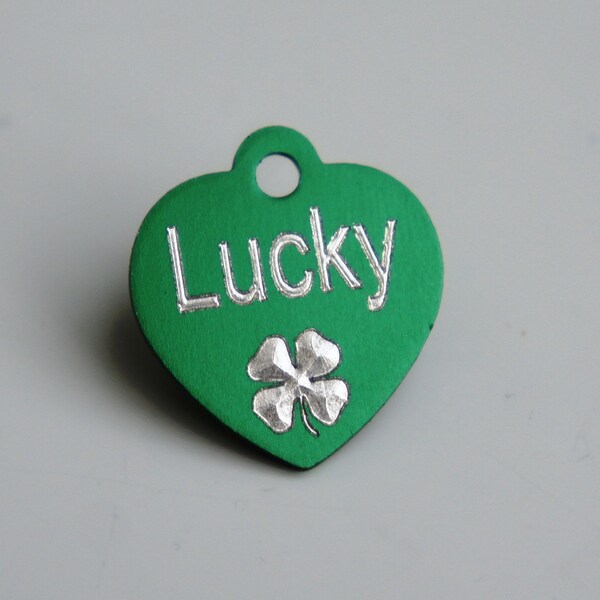 Cute Heart-Shaped Bling ID Tag For Dogs & Cats – Stainless Steel, Engraved With Name & Phone Number