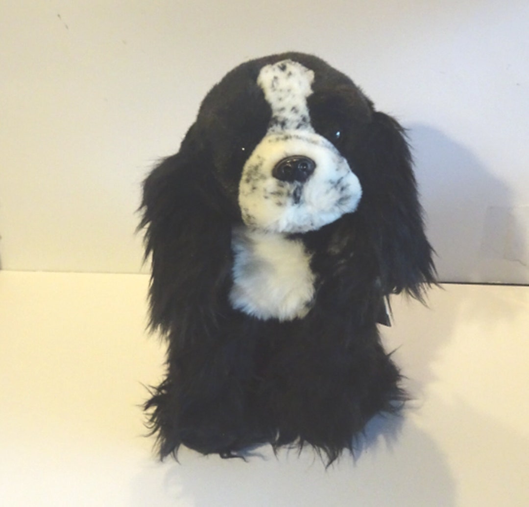 Peluche Cocker Spaniel Con Didadema De Reno Animado 33 Cm