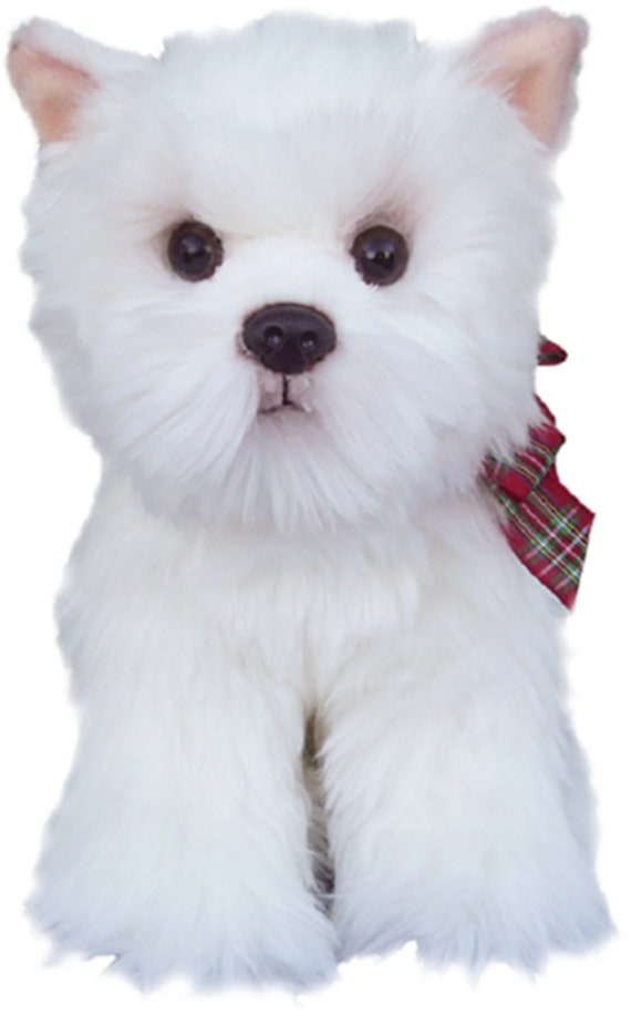 white terrier stuffed animal