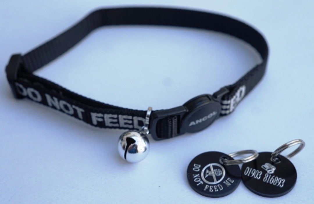 Do Not Feed Reflective Safety Release Cat Collars With Do Not Etsy