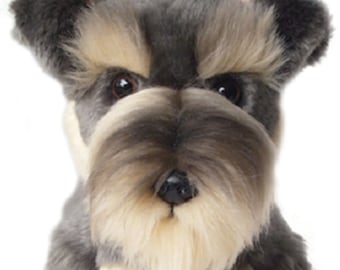 12" Schnauzer teddy SCHNAUZERS plush toy dog soft toys dogs teddies animals pets
