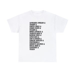 Primarch List T-Shirt