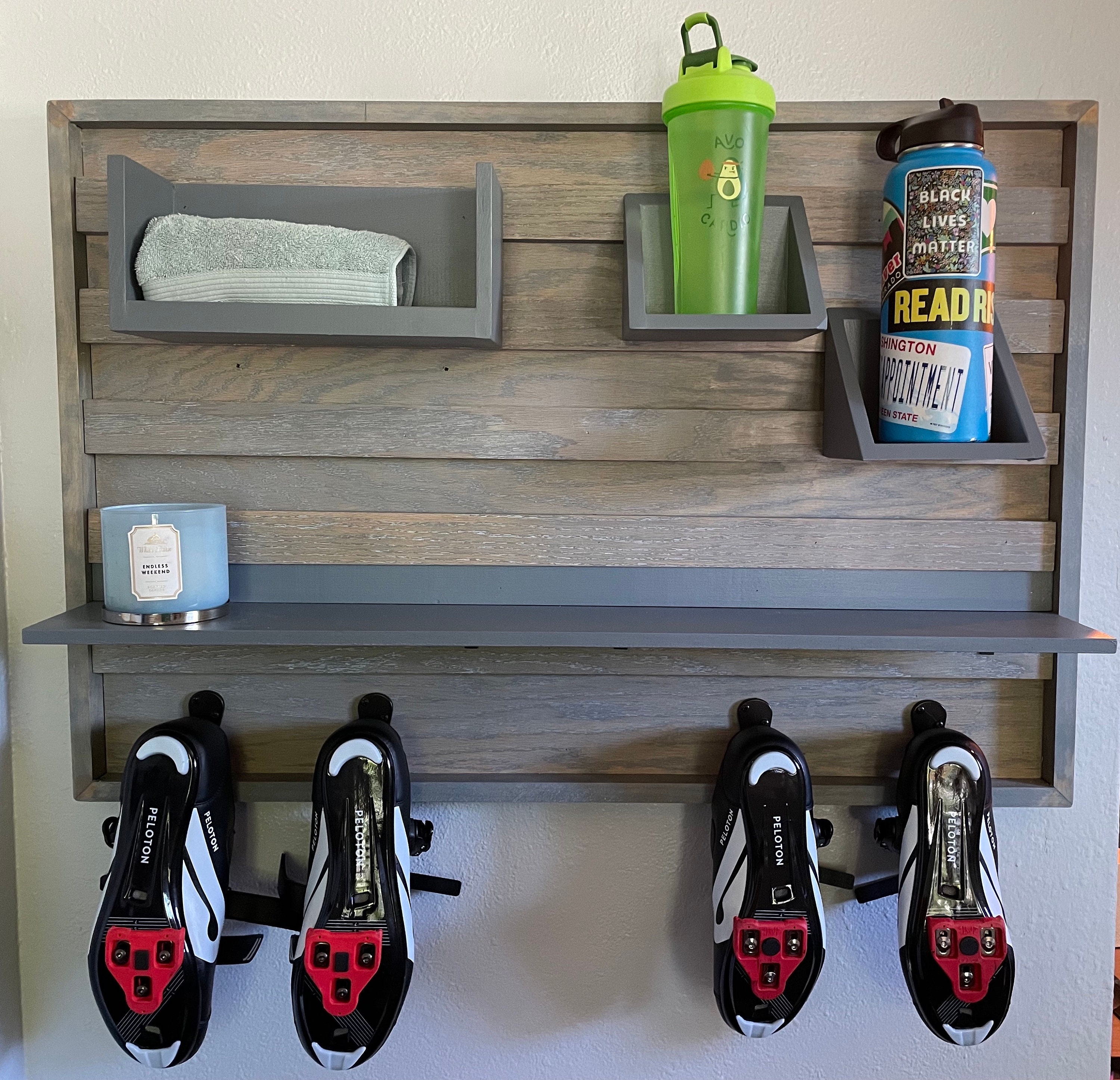 Cycling Organizer - peloton inspired shelf