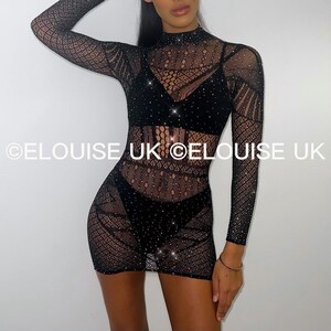 Diamante Sheer Cami Dress- Buy Fashion Wholesale in The UK