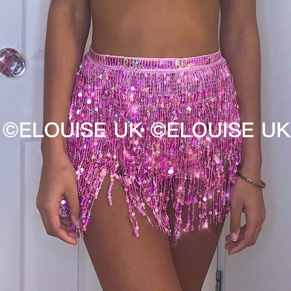Sequin top sarong skirt