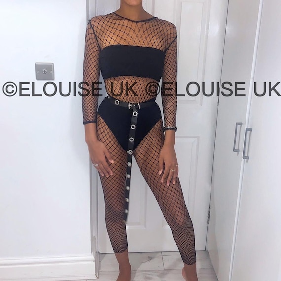 Fishnet playsuit new arrivals
