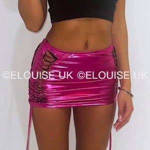 Metallic Pink Opera Gloves, Ruched Skirt and Bralette / Other Colours  Available / Euphoria / Bratz / Rave / Maddy Perez / Festival / Outfit -   Ireland