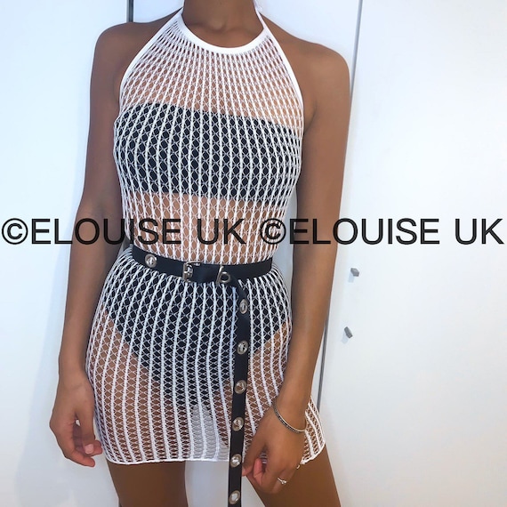 White mesh top dress festival