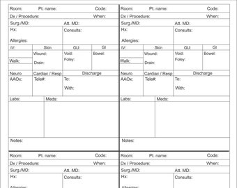 Nurse Brain Sheet Med Surg - Etsy