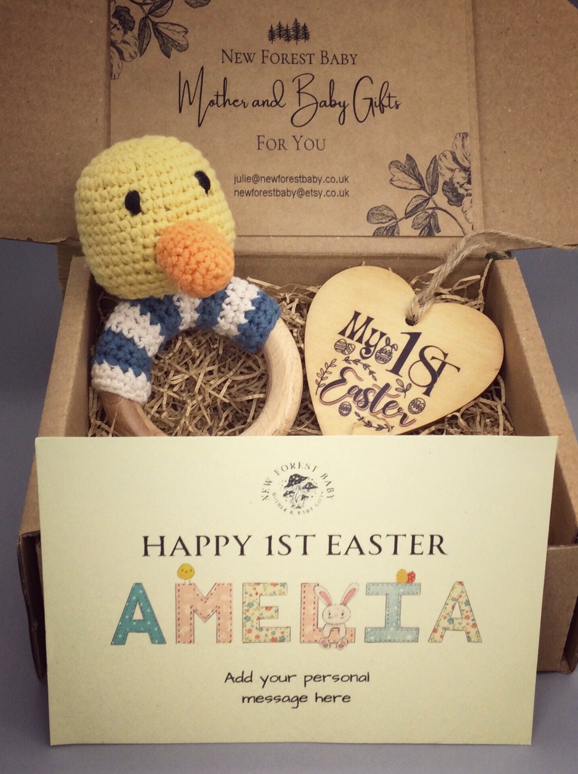 Crochet Easter Rattle, Easter Baby Gift Set, Easter Gift for Baby