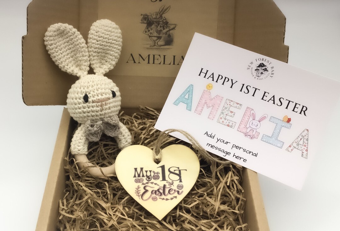 Crochet Easter Rattle, Easter Baby Gift Set, Easter Gift for Baby