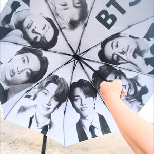 BTS Umbrella OT7 Shine Dream Smile Flowers 7 Photos Prints