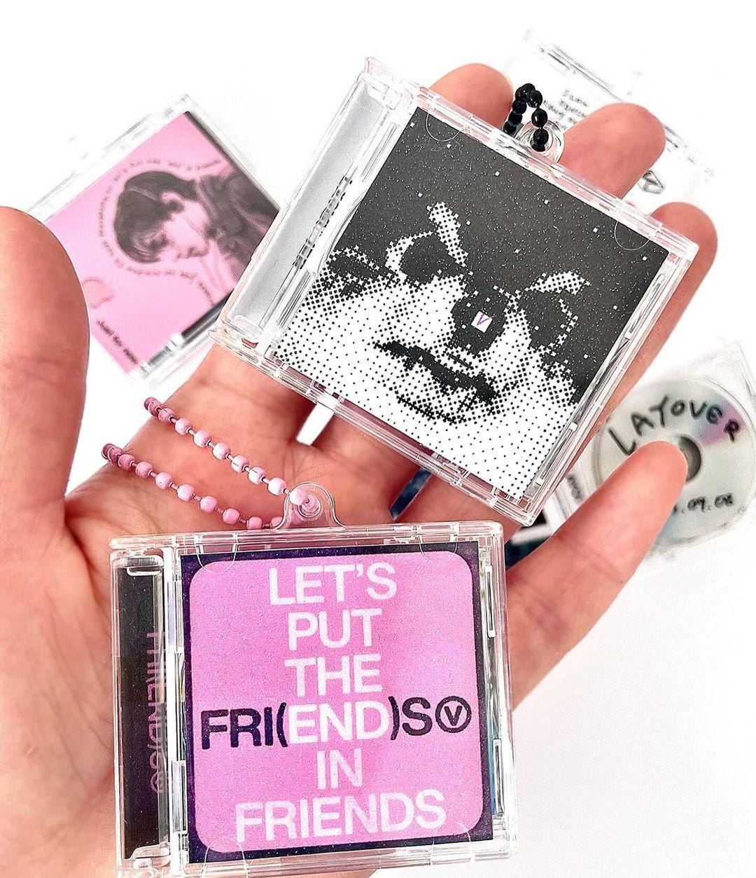 Taehyung V BTS Friends NFC Mini CD Keyring Keychain Jungkook Jin ...