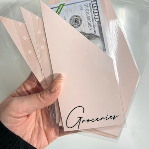 A6 Cash Envelopes, Laminated Cash Envelopes,  Cash Envelope Inserts, Budget Binder Cash Envelopes
