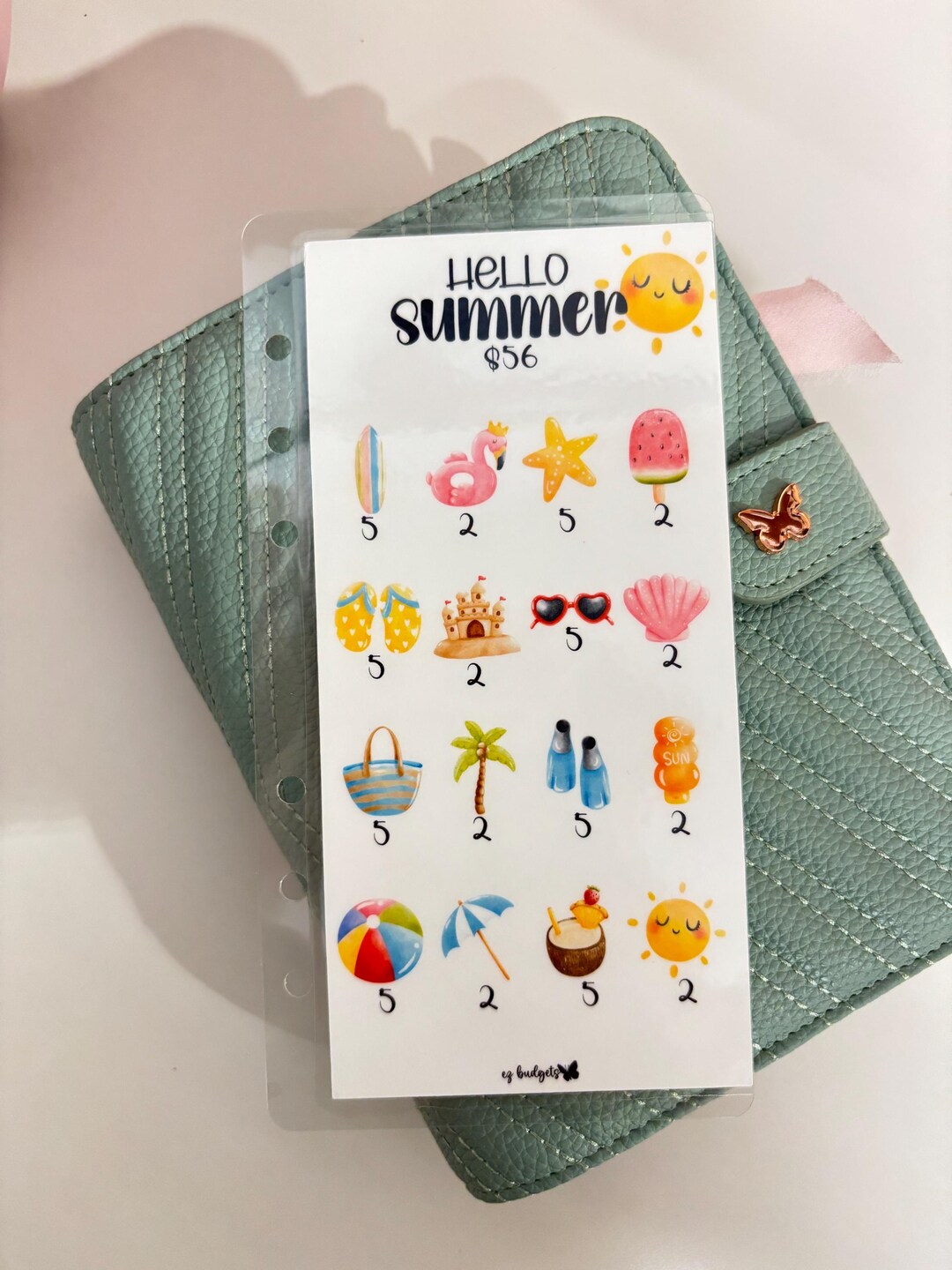 Print Hello Insert Value A6 Hello Summer Savings Challenge: Budget Binder Insert - Etsy