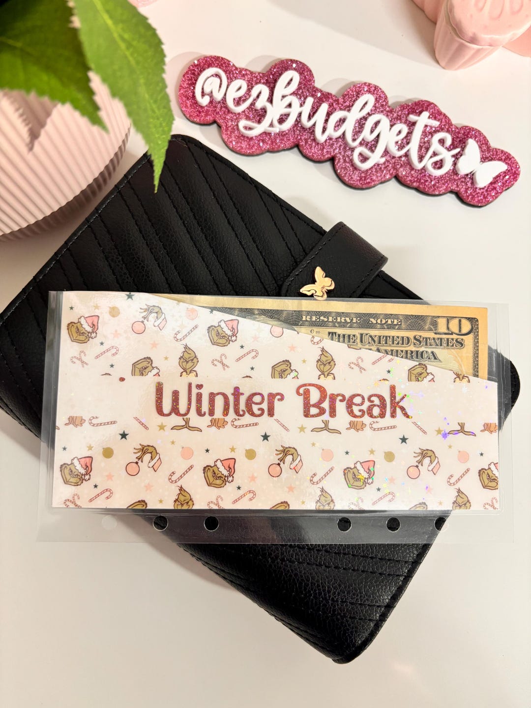 A6 Custom Christmas Envelopes, Pink Cash Envelopes, A7 Cash Envelopes