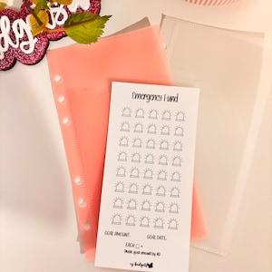 A6 Emergency fund Savings challenge tracker, Re usable savings challenge