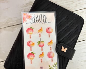 A6 Peachy Savings Challenge: Budget Binder Insert