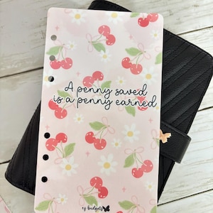 A6 Cherry Budget Binder Dashboards,