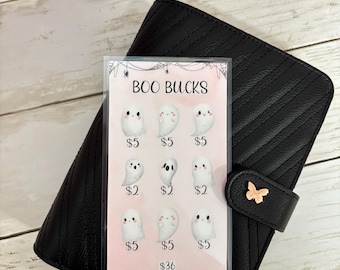 A6 Halloween Savings Challenge: Budget Tracker Insert
