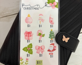 A6 Pink Christmas Savings Challenge: Budget Binder Insert