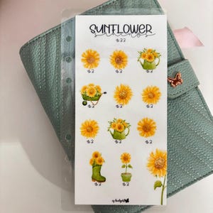 A6 Sunflower Savings Challenge, Budgeting savings challenges, Small Amounts Savings