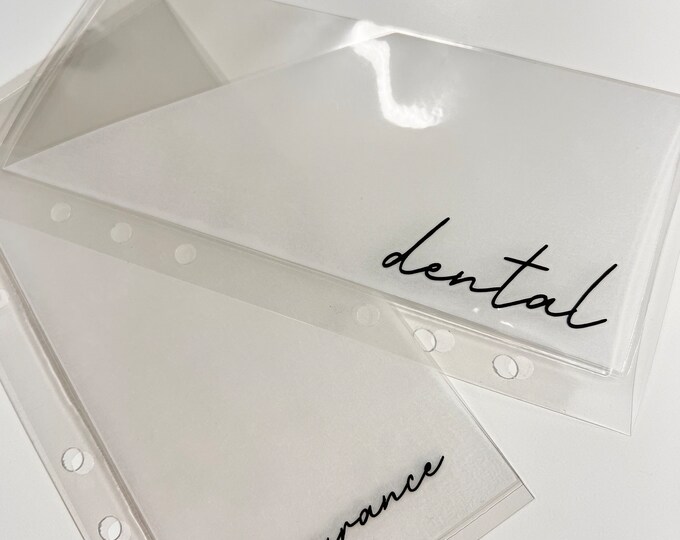 A6 Vellum Cash Envelopes, Laminated Cash Envelopes, Cash Envelope