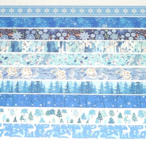 Winter, 24 Inch Washi Tape Samples, Embellishment Scrapbooking Planner Tape Junk Journal Card Tag Making, Reindeer, Snowflake, Pine Trees,
