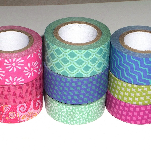 24 Inch Washi Tape Samples, Embellishment, Scrapbooking Planner Tape Junk Journal, Card Tag Making, Paper Crafts, Flower, Paisley, Heart T18