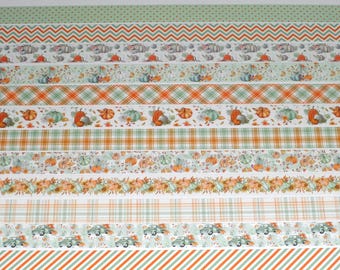 5/8 Inch Fall, 24 Inch Washi Tape Samples, Embellishment Scrapbooking Planner Tape Junk Journal Card Tag Making, Autumn, Truck, Pumpkin C32