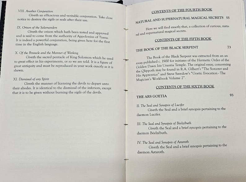 Grimorium Verum: Leather Bound 1st Edition Grimoire, Devil Demon Occult Book 6 image 11