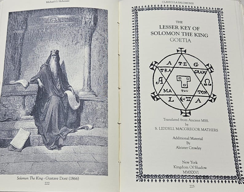Greater and Lesser Keys Of Solomon GOETIA Demon Leather Bound Grimoire Rare Book image 18