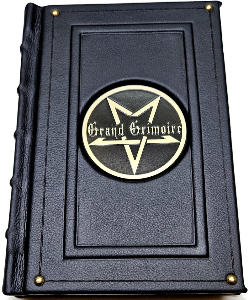 Leather Book Grand Grimoire 1st Edition Numbered Limited Signed Leather-Bound Red Dragon image 2