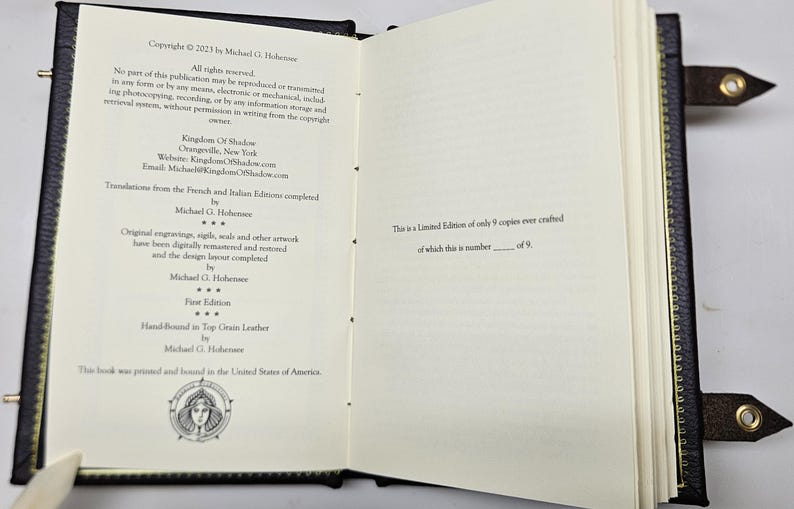 Grimorium Verum: Leather Bound 1st Edition Grimoire, Devil Demon Occult Book 6 image 7