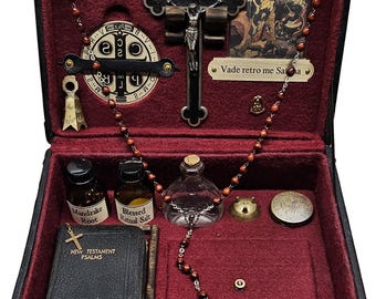 Antique 14th Century Monastic Exorcist's Exorcism (Demon Slayer) Traveler's Kit