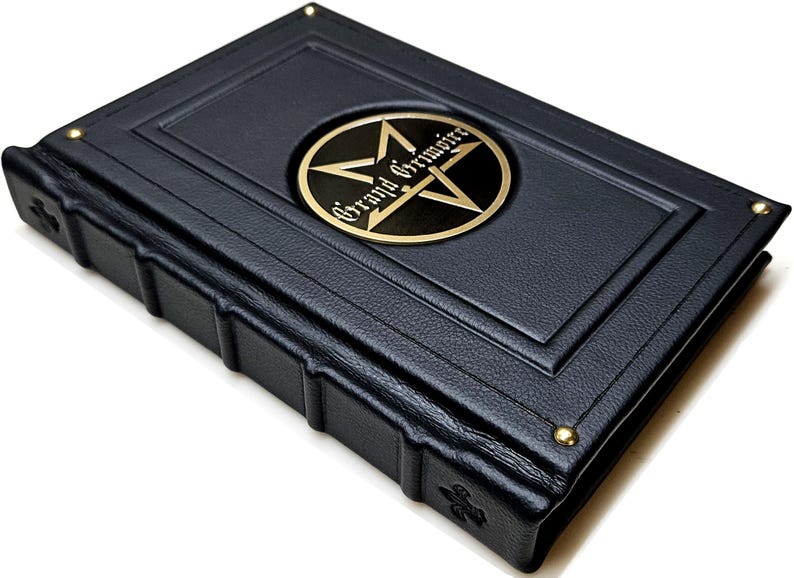 Leather Book Grand Grimoire 1st Edition Numbered Limited Signed Leather-Bound Red Dragon image 1