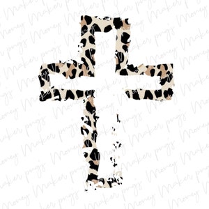 Distressed Leopard Cross PNG, Cheetah Cross PNG Print File for Print, DTG Designs, Christian png, Bible PNGs, Church png