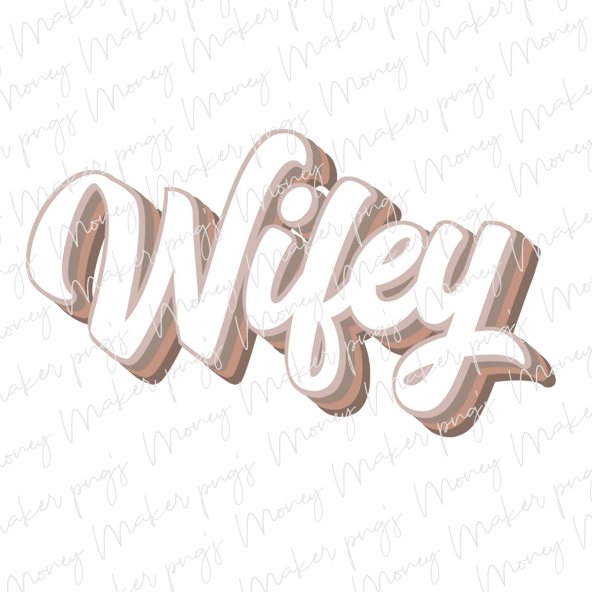 Retro Wifey Png, Vintage Wifey Design, Mrs. New Wife Clip Art, Digital ...