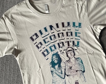 Punky Reggae Party Big Youth/ Lydon T-shirt - Light Grey (Small)