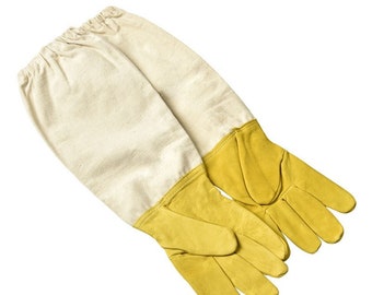 Beekeeper gloves,  long sleeves, goatskin leather