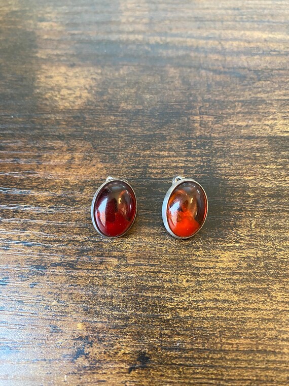 925 Solid Pure Sterling Silver Cherry Baltic Ambe… - image 1