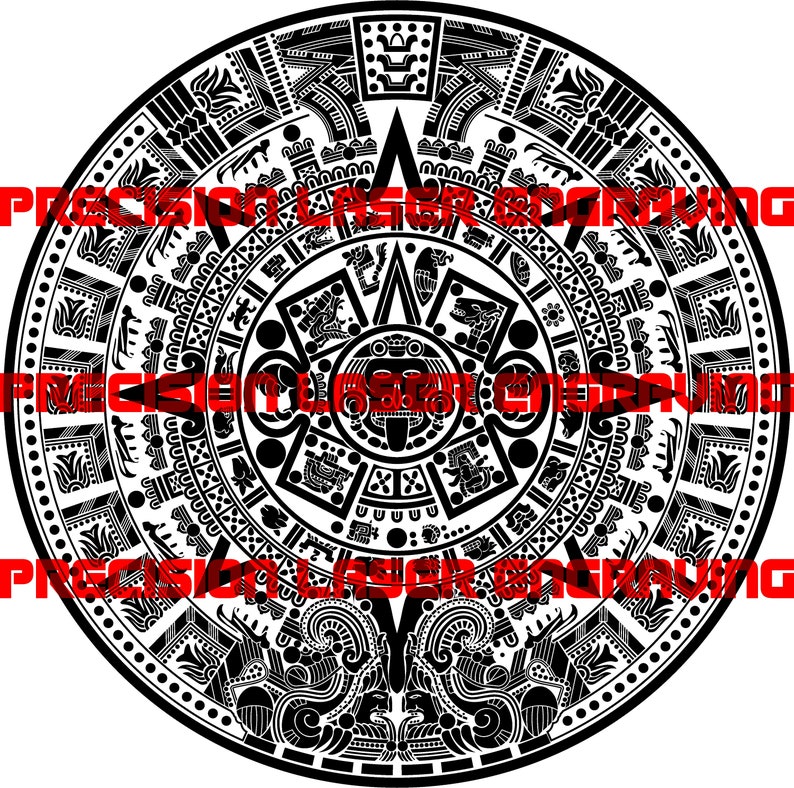 Mayan Calendar for Digital Printing, Laser Engraving. Instant Download ...